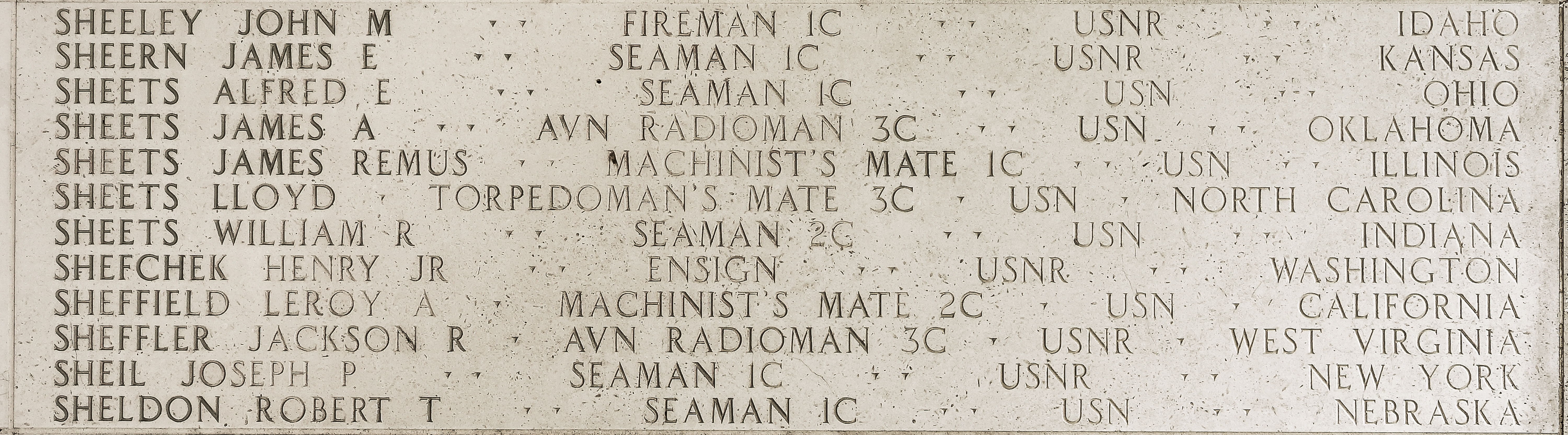 William R. Sheets, Seaman Second Class